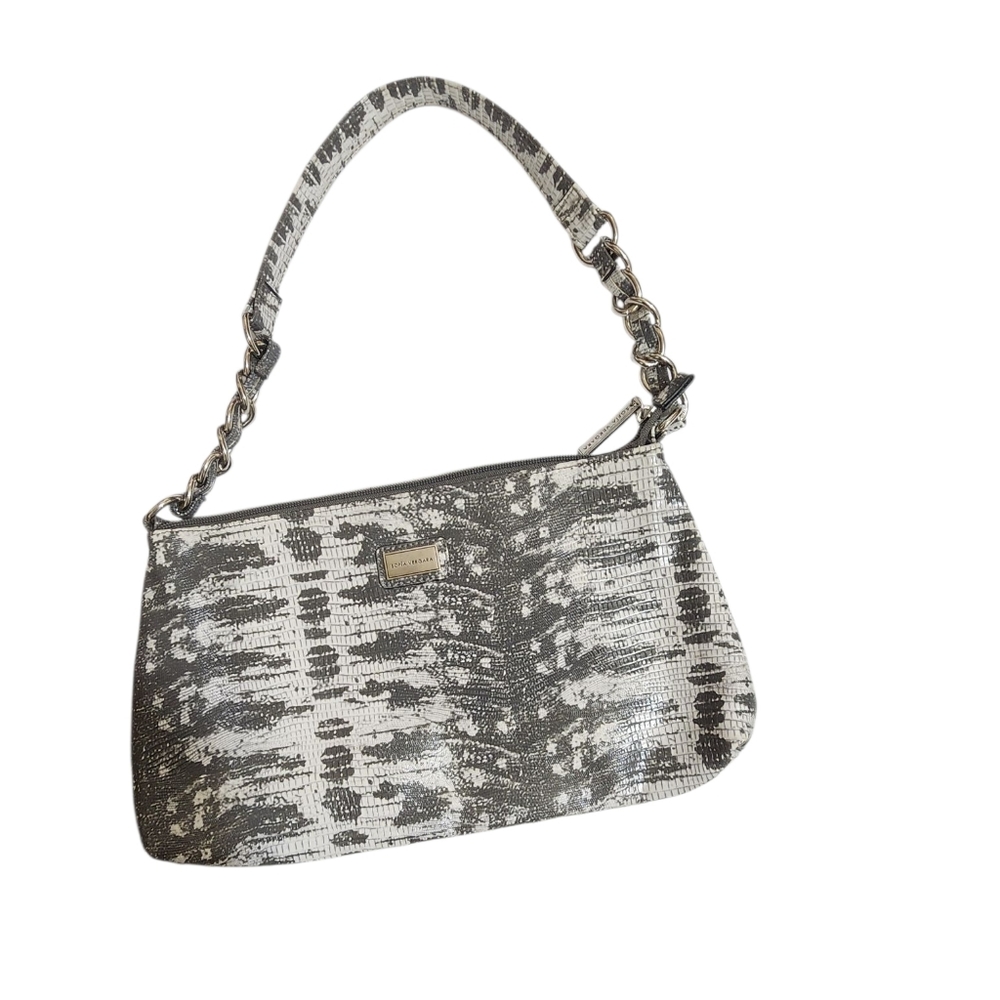 Sofia Vergara snake print faux leather shoulder bag,
